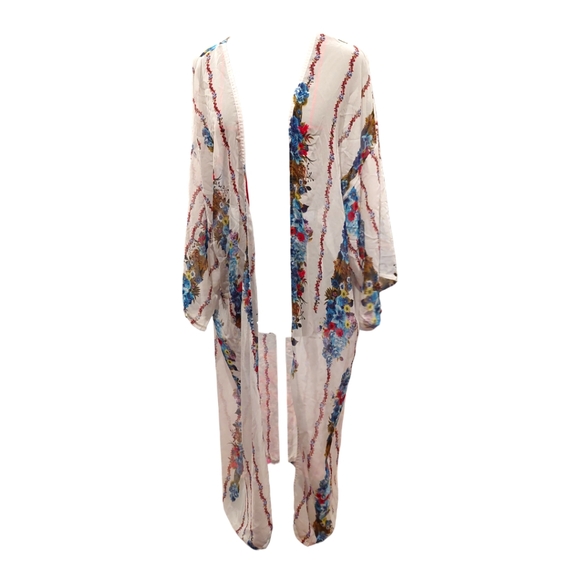 Women's Lightweight Floral Kimono - Picture 2 of 5